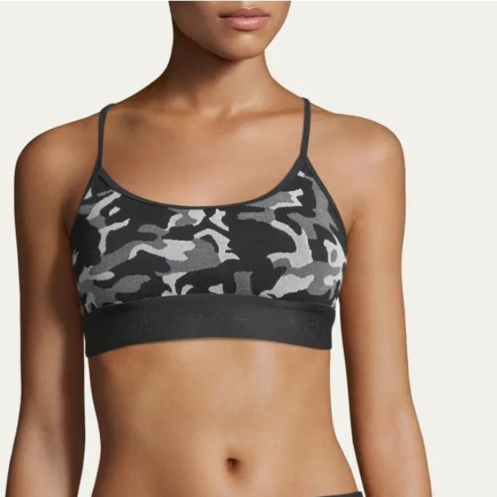 Koral Sweeper Sports Bra in Lead Camo BNWT